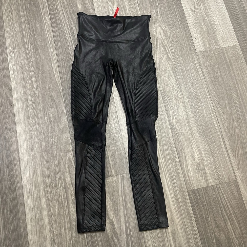 Spanx By Sara Blakely Size Small Faux Leather Leggings for Women - Black
